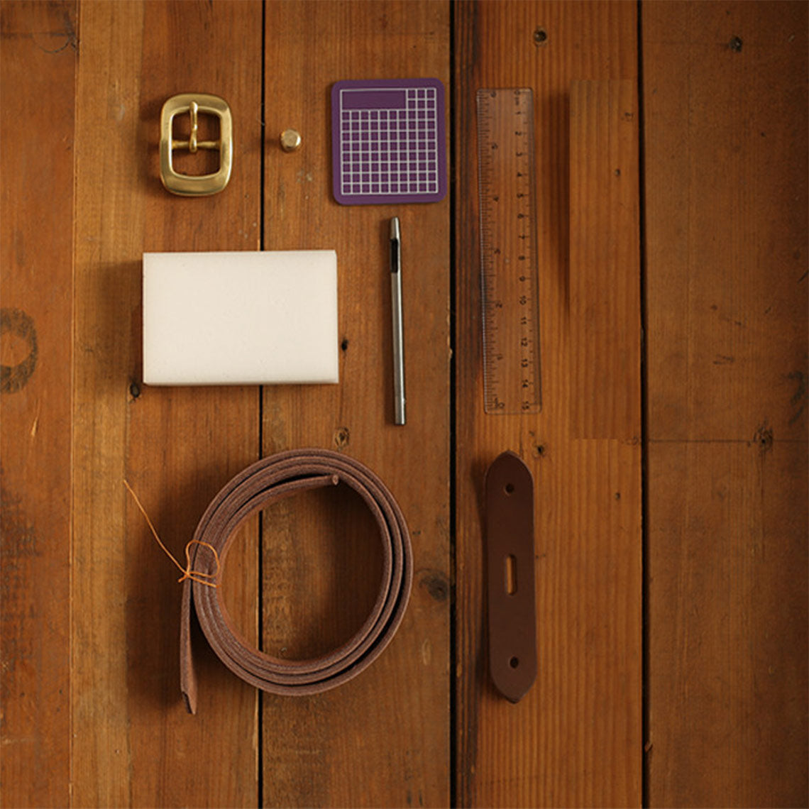 CUCUBIRD POPSEWING® Full Grain Leather Belt DIY Kit  