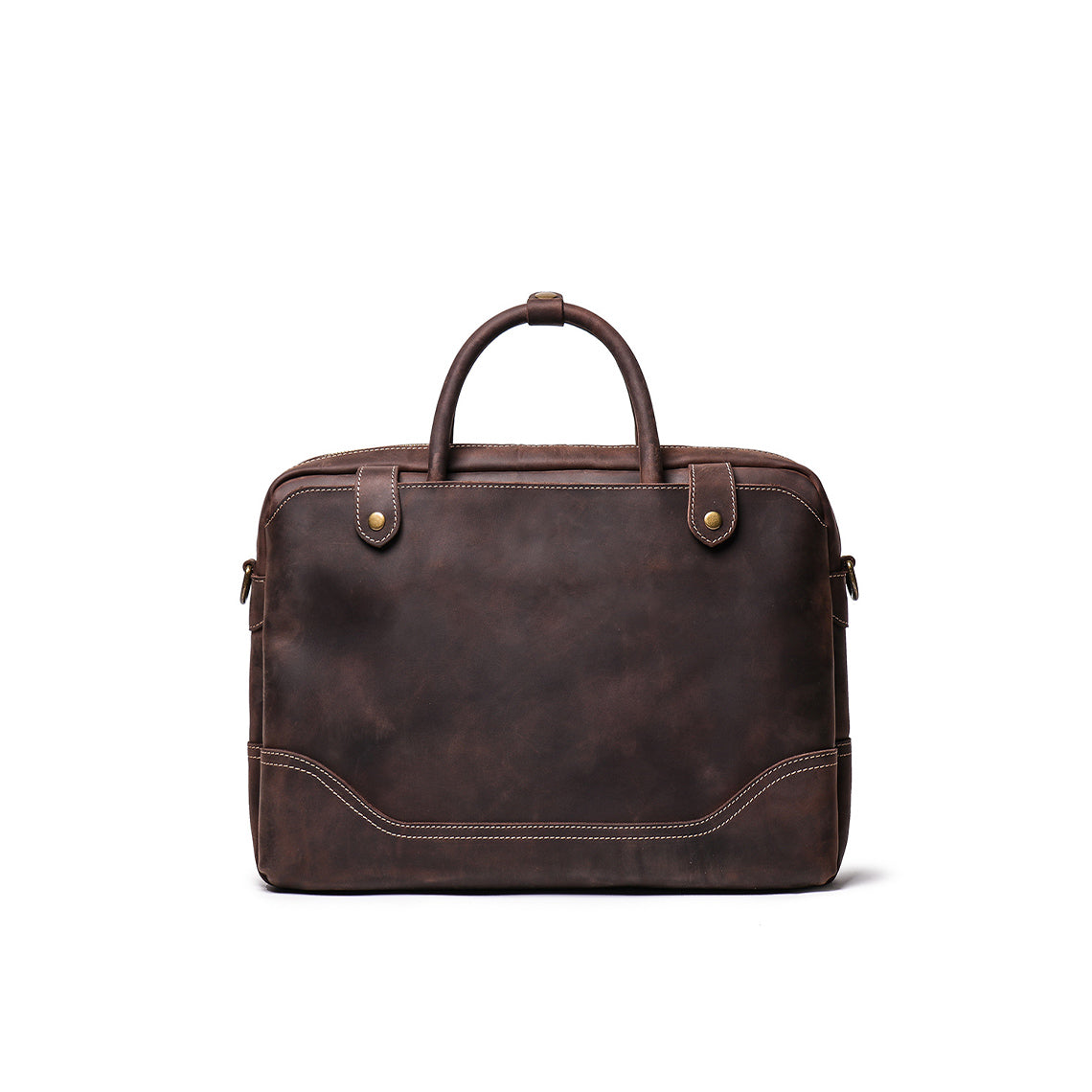 CUCUBIRD Crazy Horse Leather Men's Briefcase Handbag  