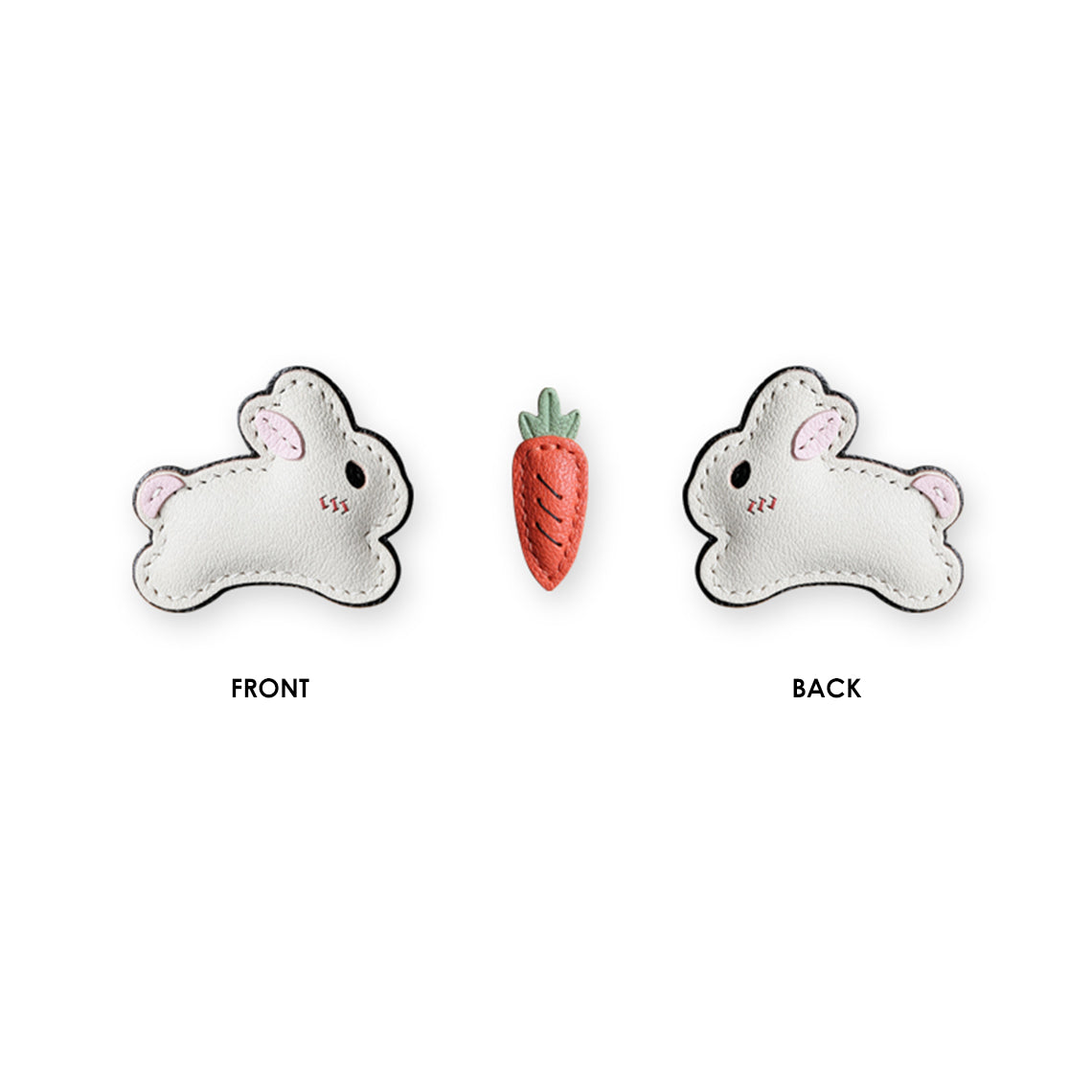 CUCUBIRD POPSEWING® Leather New Bunny & Carrot Keychain DIY Kit  