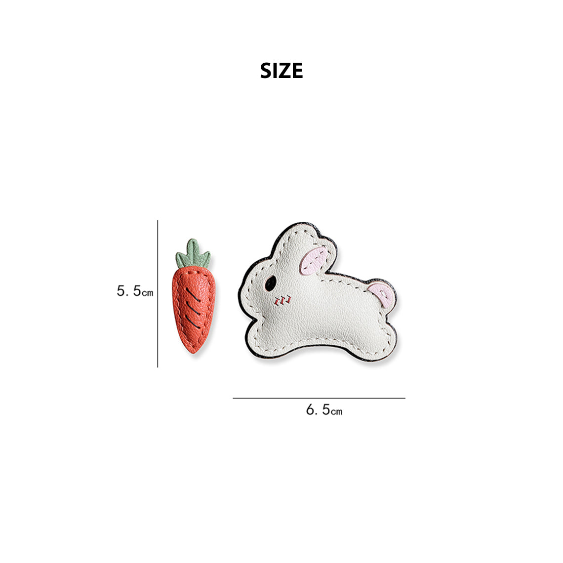CUCUBIRD POPSEWING® Leather New Bunny & Carrot Keychain DIY Kit  