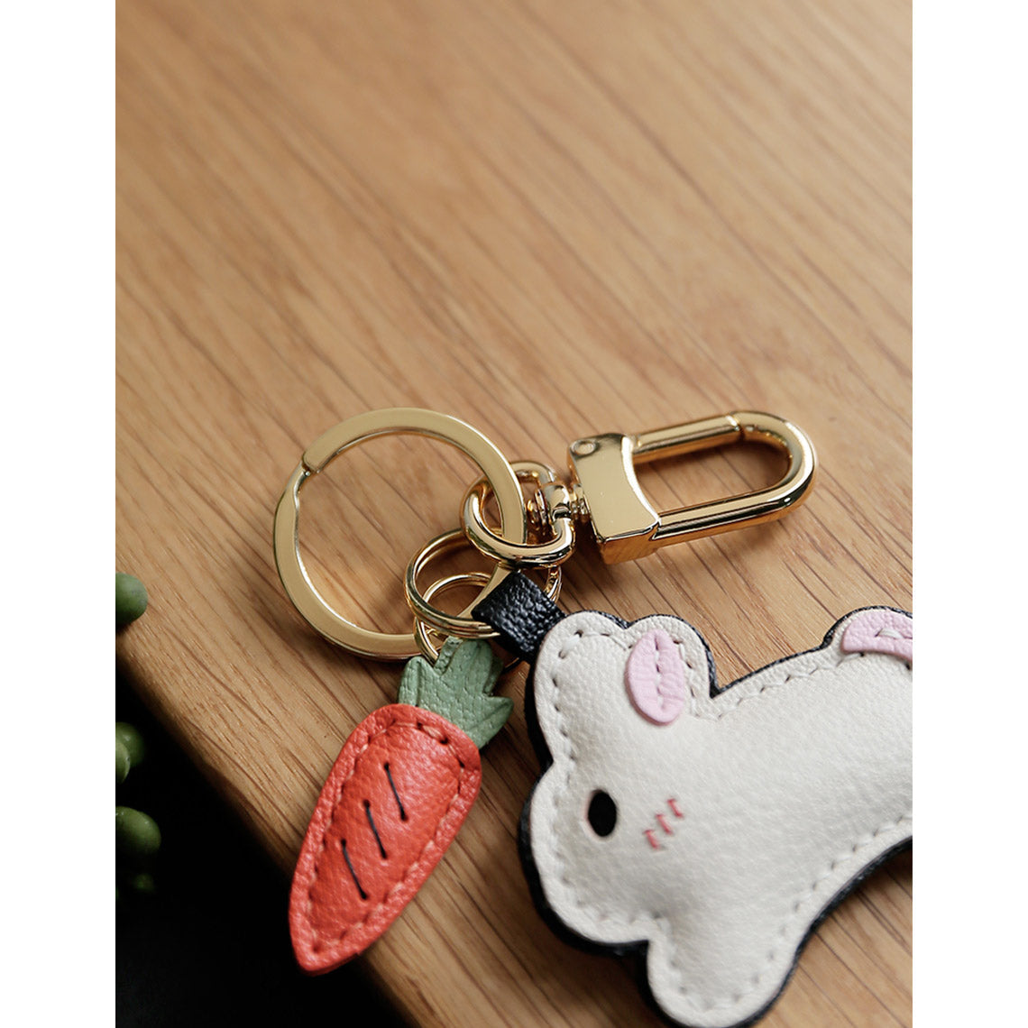 CUCUBIRD POPSEWING® Leather New Bunny & Carrot Keychain DIY Kit  