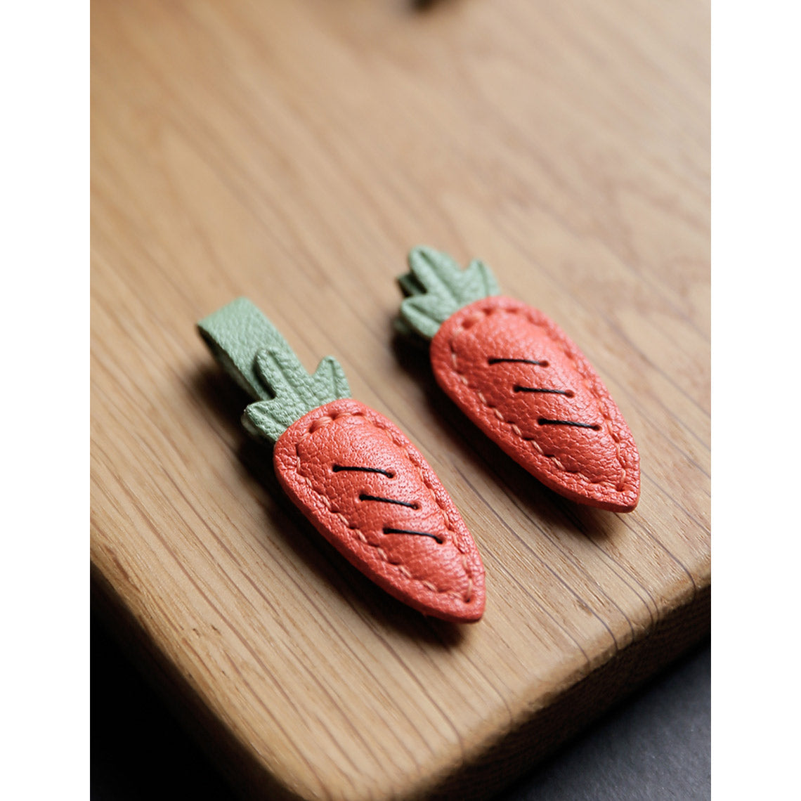 CUCUBIRD POPSEWING® Leather New Bunny & Carrot Keychain DIY Kit  