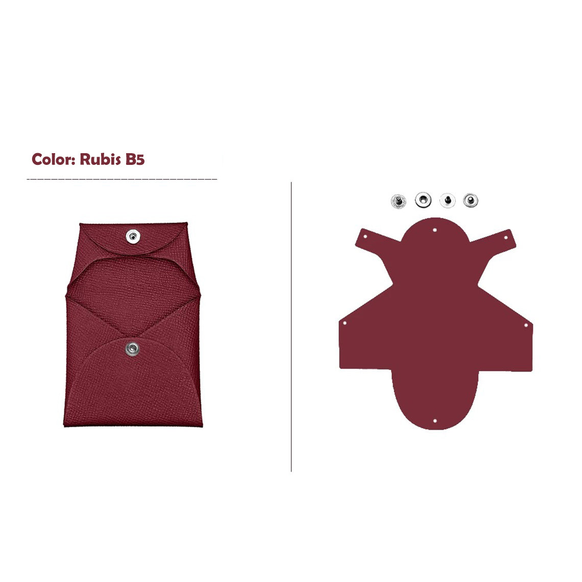 CUCUBIRD CUCUBIRD Epsom Leather Inspired Basita Purse DIY Kit Rubis B5 