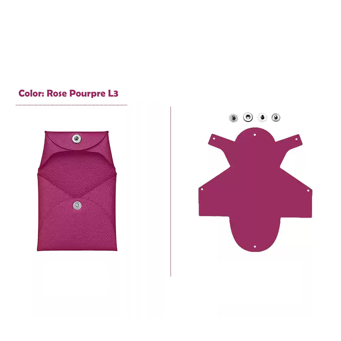 CUCUBIRD CUCUBIRD Epsom Leather Inspired Basita Purse DIY Kit Rose Pourpre L3 