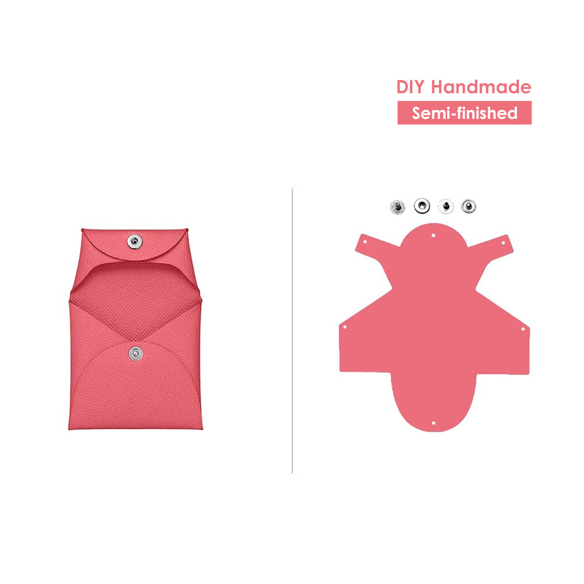 CUCUBIRD CUCUBIRD Epsom Leather Inspired Basita Purse DIY Kit Rose Azalee 8W 