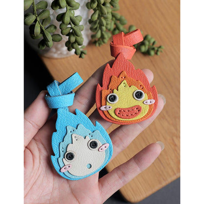 CUCUBIRD Sheep Leather Anime Calcifer Charm DIY Kits