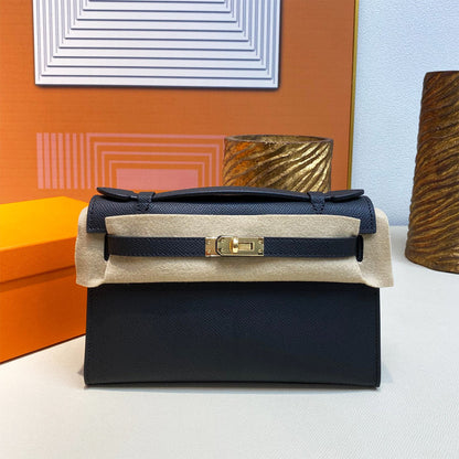 Leather Inspired Kelly Clutch for Women