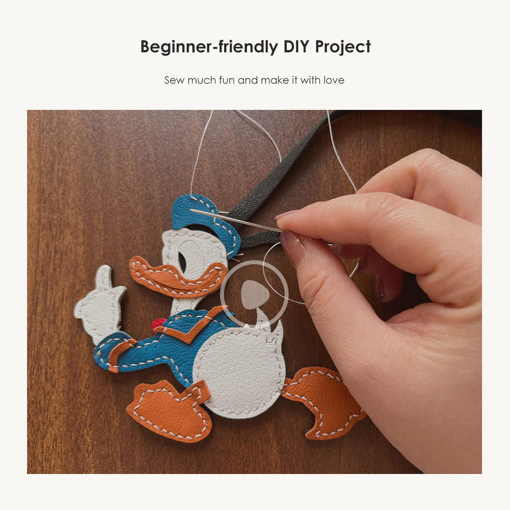 CUCUBIRD POPSEWING® Leather Sailor Duck Keychain DIY Kit  