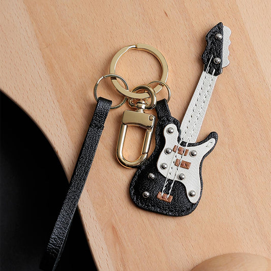 CUCUBIRD POPSEWING® Leather Guitar Design Keychain DIY Kit Keychain 