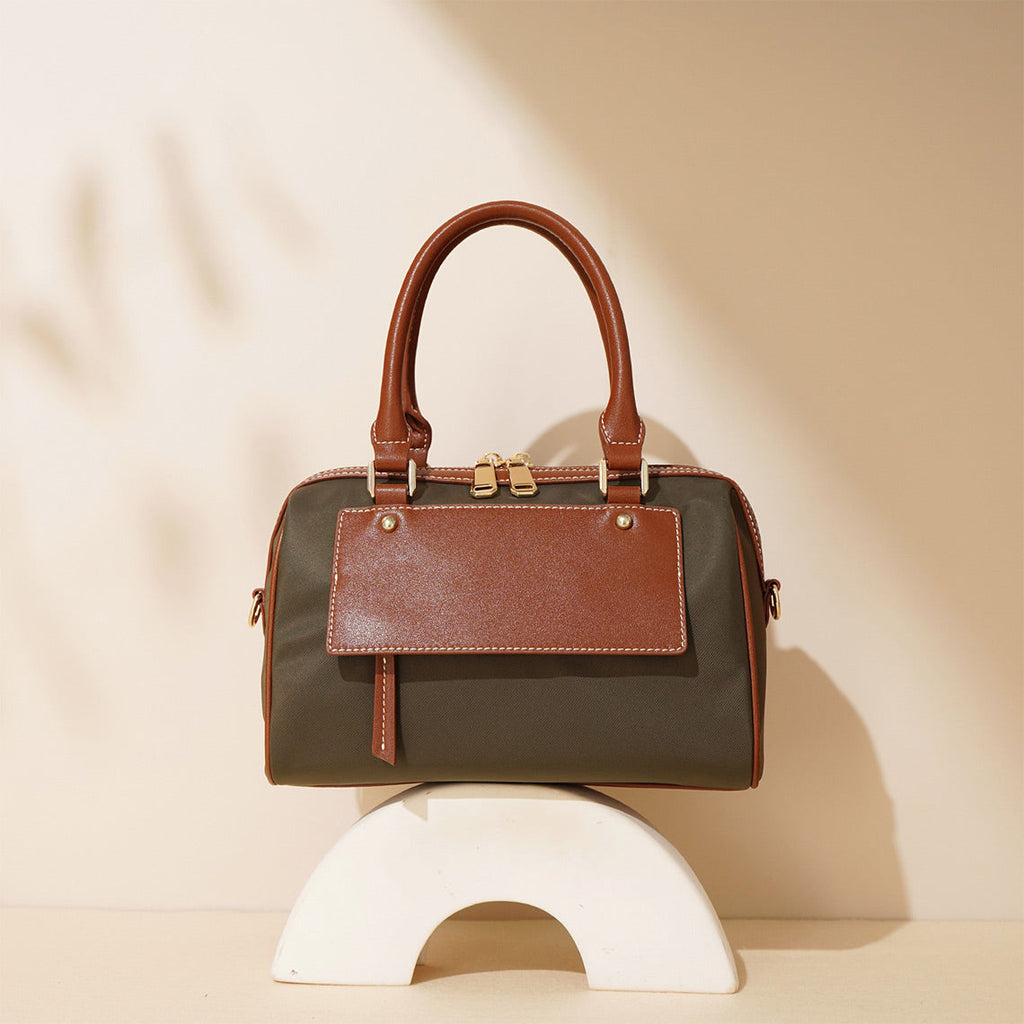 CUCUBIRD Leather Women Light Boston Handbag  