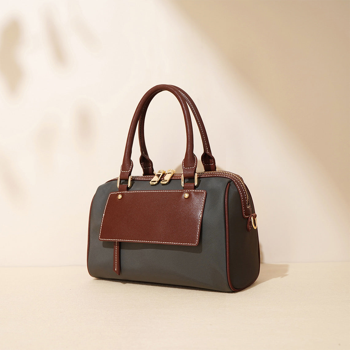 CUCUBIRD Leather Women Light Boston Handbag  