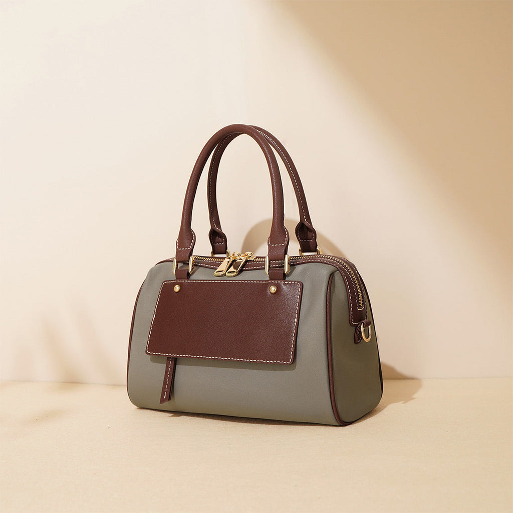 CUCUBIRD Leather Women Light Boston Handbag  