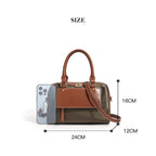 CUCUBIRD Leather Women Light Boston Handbag  