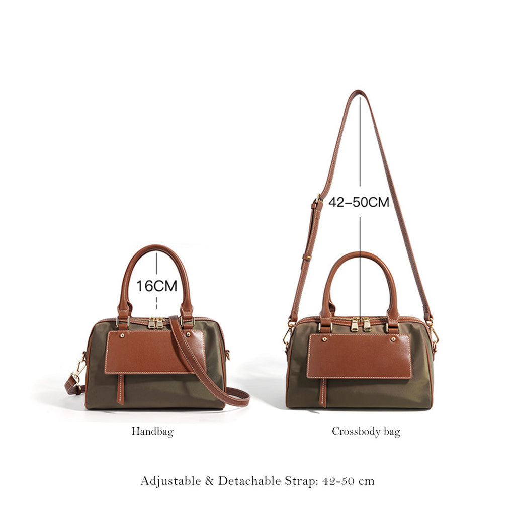 CUCUBIRD Leather Women Light Boston Handbag  