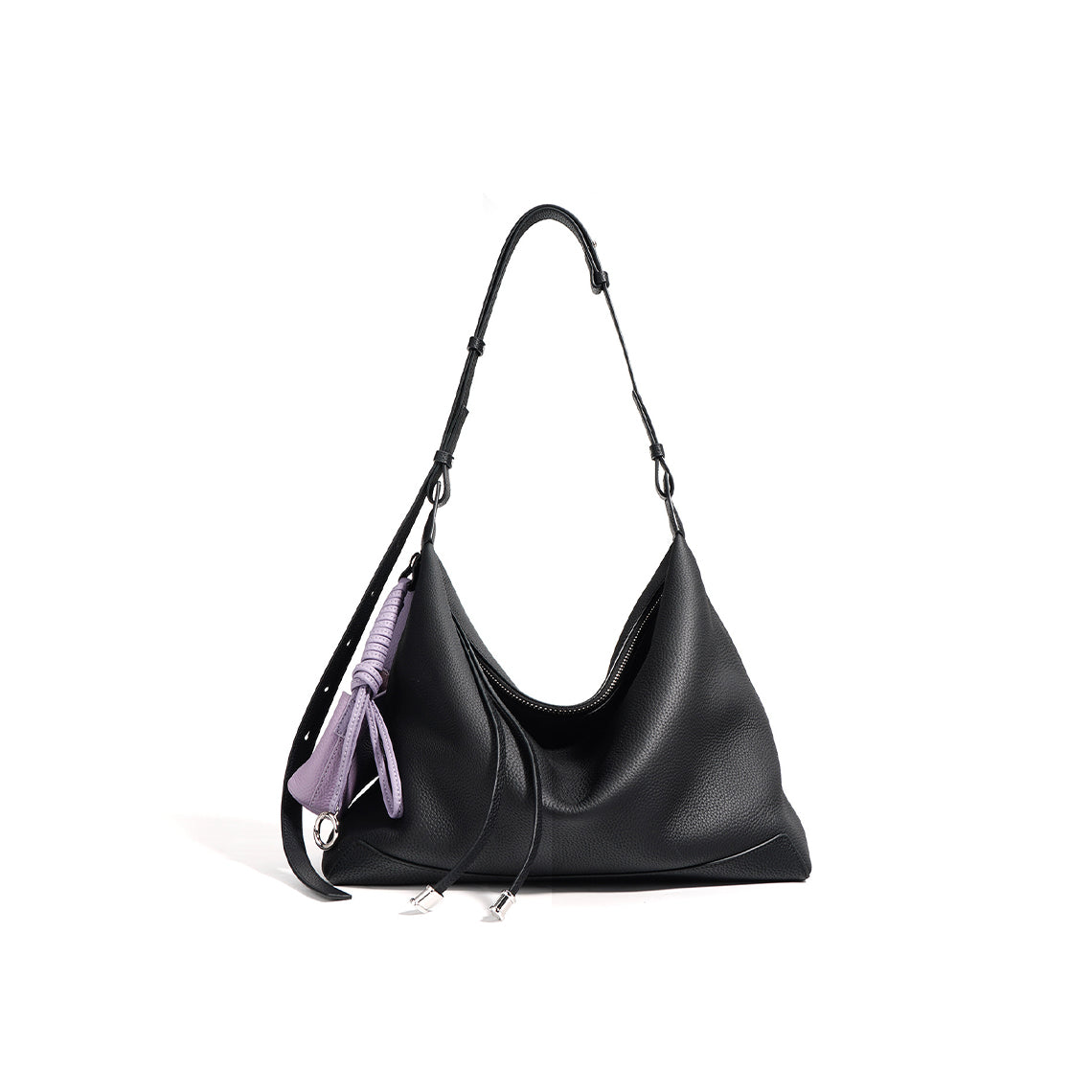 CUCUBIRD Top Grain Leather Simple Hobo Bag  