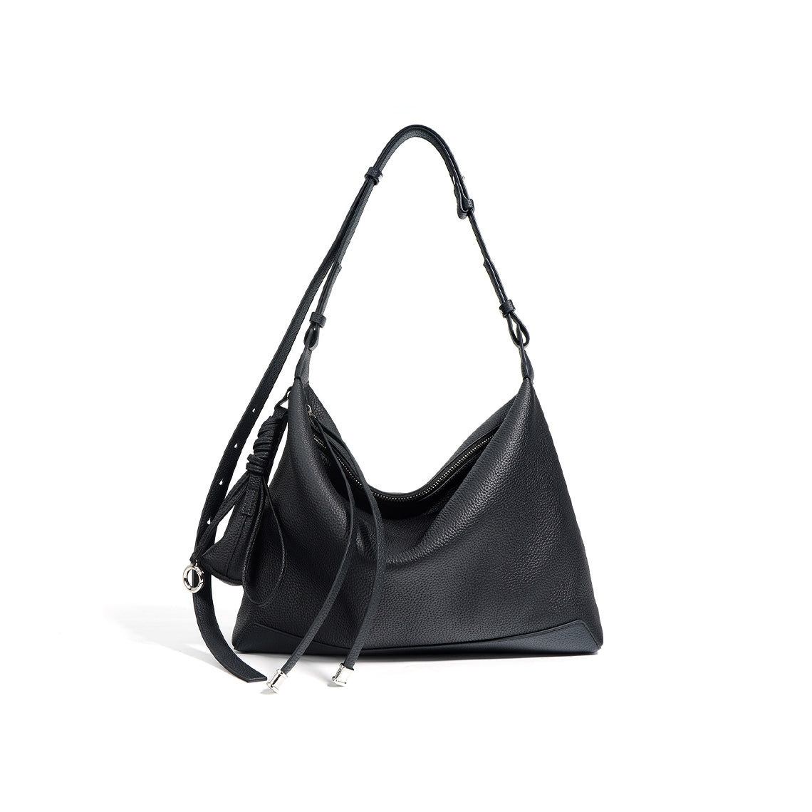 CUCUBIRD Top Grain Leather Simple Hobo Bag  