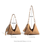 CUCUBIRD Top Grain Leather Simple Hobo Bag  
