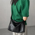 CUCUBIRD Vegetable Tanned Leather Minimalist Shoulder Bag  