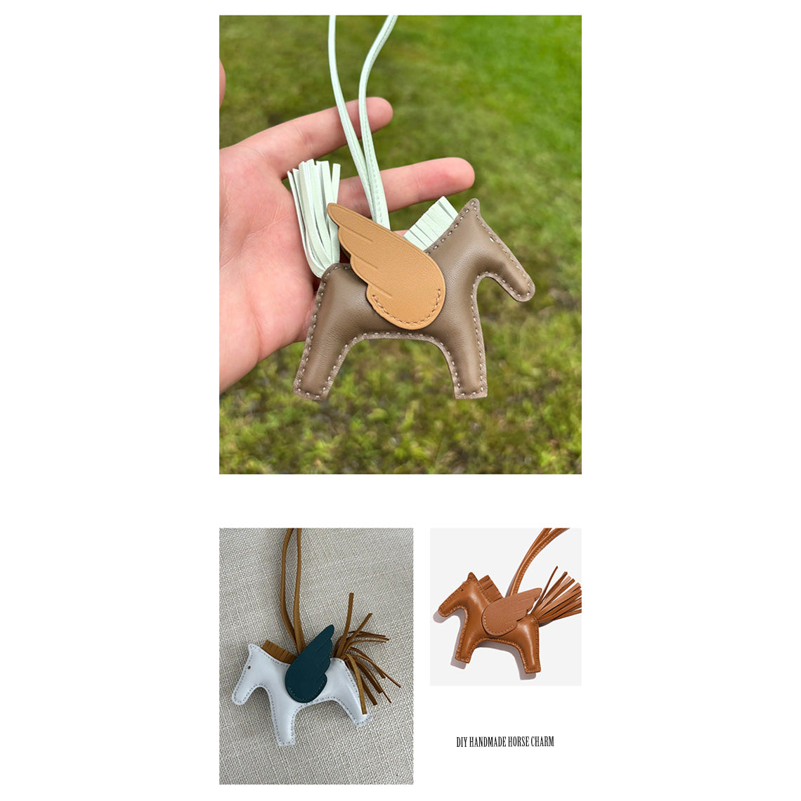 CUCUBIRD Sheep Leather Flying Horse Charm DIY Kits