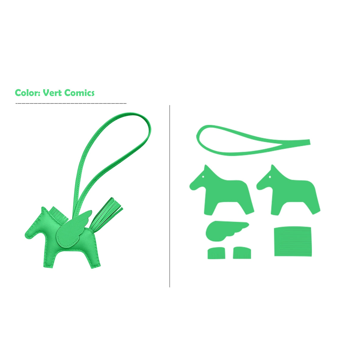 CUCUBIRD POPSEWING® Sheep Leather Flying Horse Charm DIY Kits  