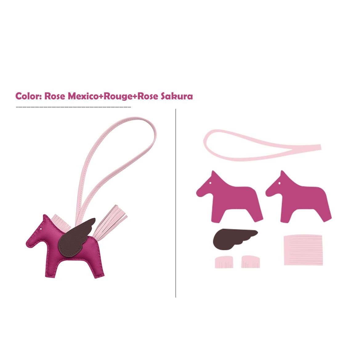 CUCUBIRD POPSEWING® Sheep Leather Flying Horse Charm DIY Kits  
