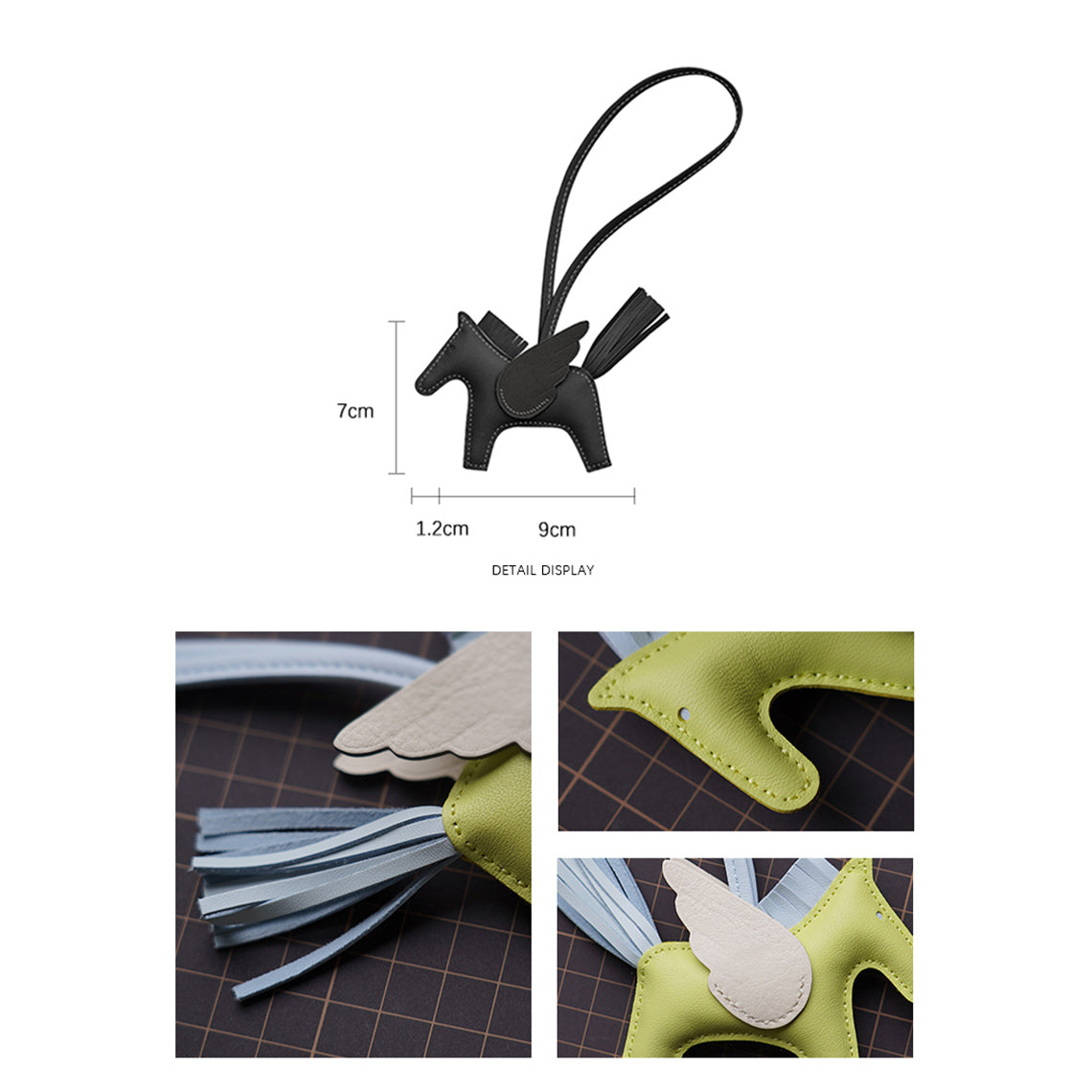 CUCUBIRD Sheep Leather Flying Horse Charm DIY Kits