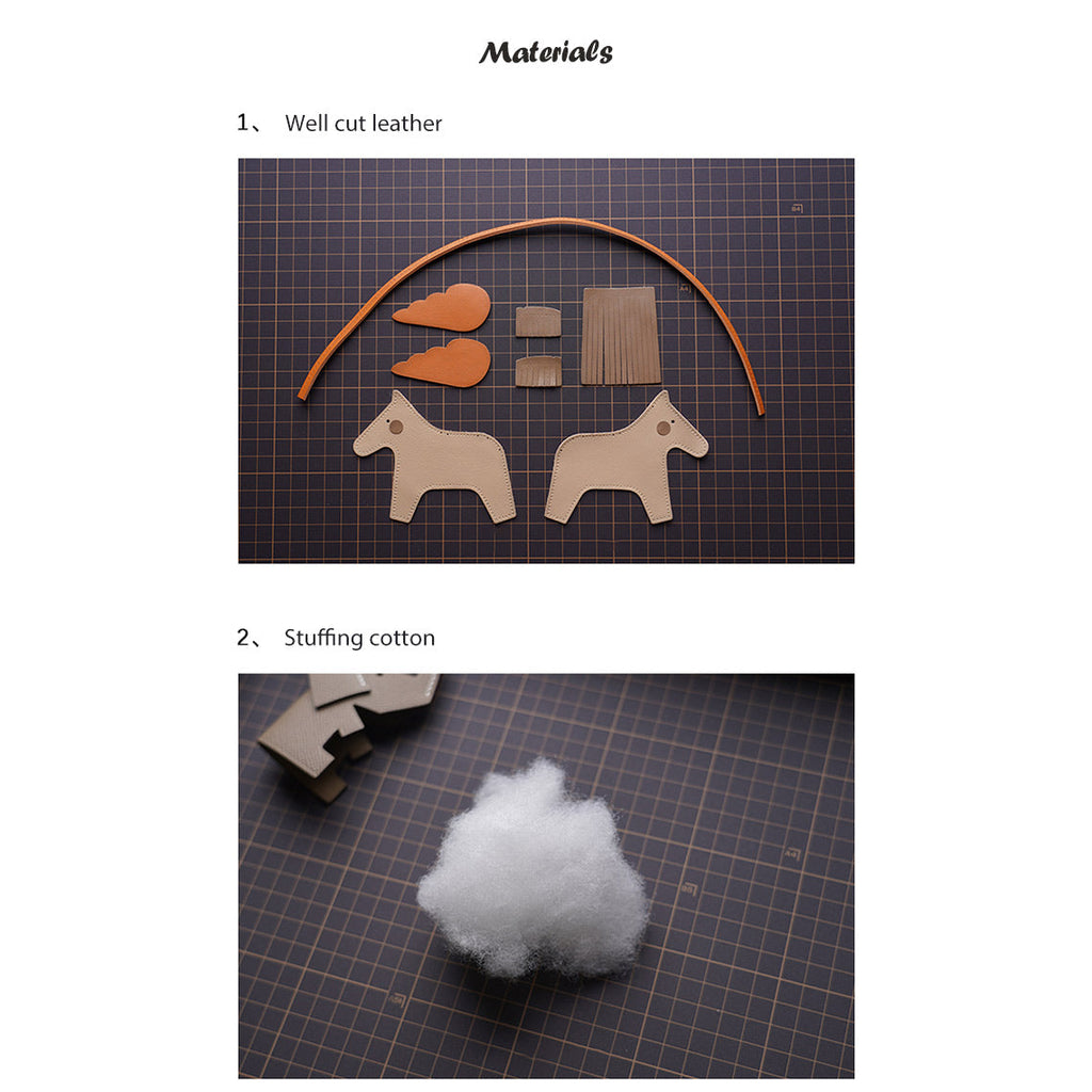 CUCUBIRD CUCUBIRD Sheep Leather Flying Horse Charm DIY Kits  