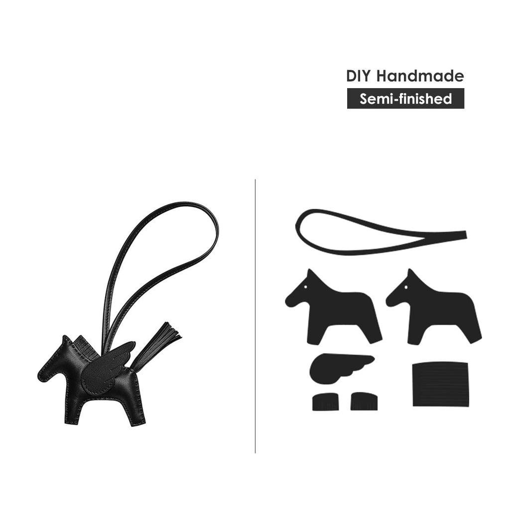 CUCUBIRD CUCUBIRD Sheep Leather Flying Horse Charm DIY Kits So Black 