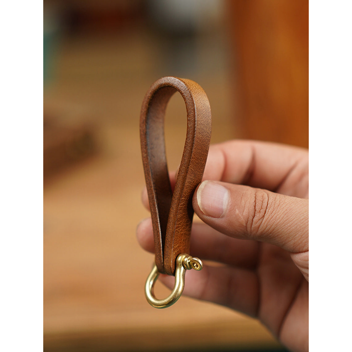 CUCUBIRD POPSEWING® Vegetable Tanned Leather Heavy Duty Keyring  