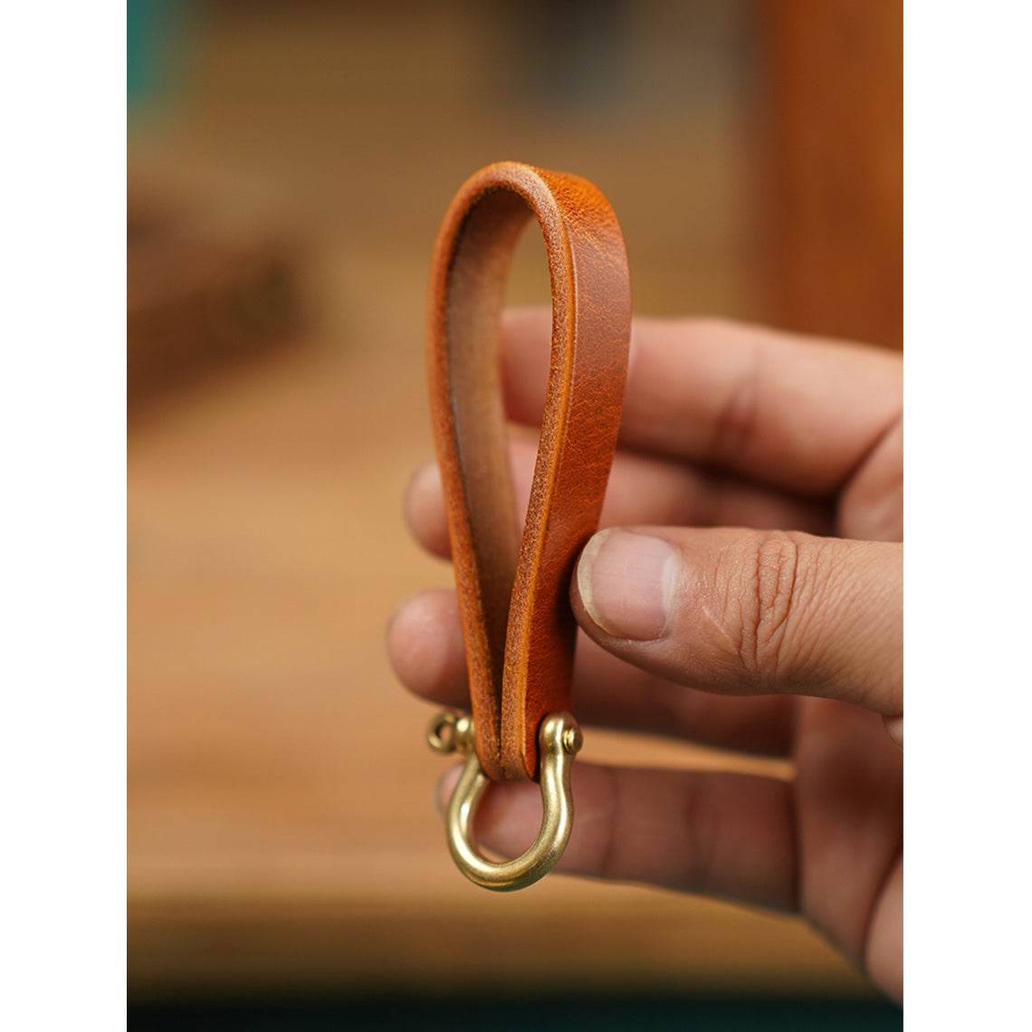 CUCUBIRD POPSEWING® Vegetable Tanned Leather Heavy Duty Keyring  