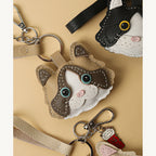 CUCUBIRD CUCUBIRD Sheep Leather Little Cat Keychain DIY Kit  