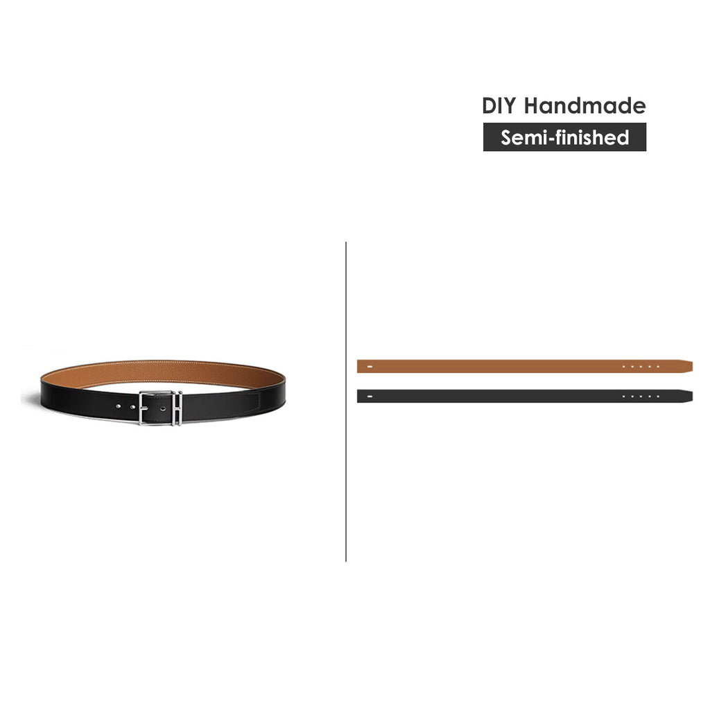 CUCUBIRD CUCUBIRD Full Grain Leather Inspired Men's Belt DIY Kits Nior 89 + Gold 37 / 100 cm 