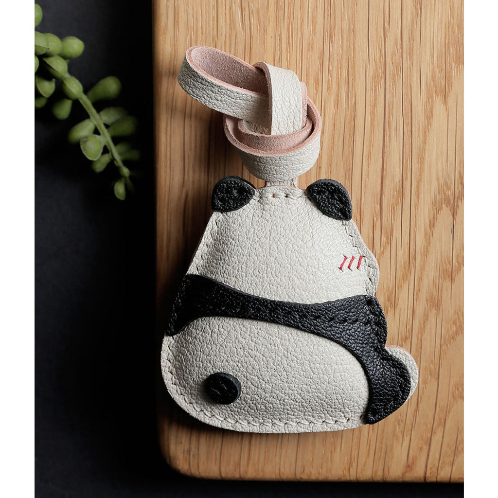 CUCUBIRD POPSEWING® Sheep Leather Cute Angry Panda Charm DIY Kit  