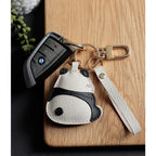 CUCUBIRD POPSEWING® Sheep Leather Cute Angry Panda Charm DIY Kit  