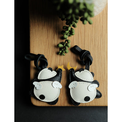 CUCUBIRD Leather Angel Panda Keychain DIY Kits