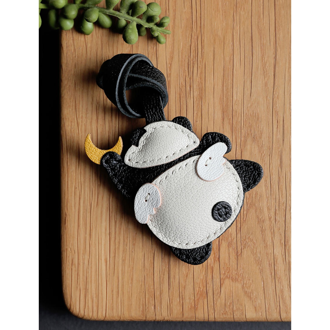 CUCUBIRD Leather Angel Panda Keychain DIY Kits