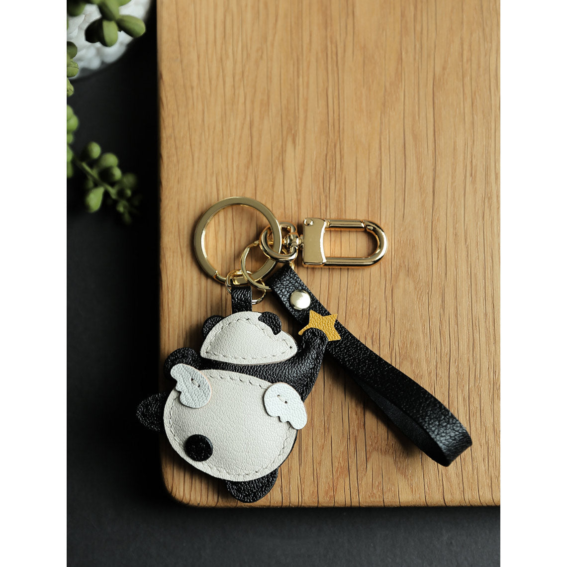 CUCUBIRD CUCUBIRD Leather Angel Panda Keychain DIY Kits Star - Keychain 