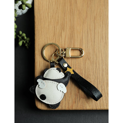 CUCUBIRD Leather Angel Panda Keychain DIY Kits