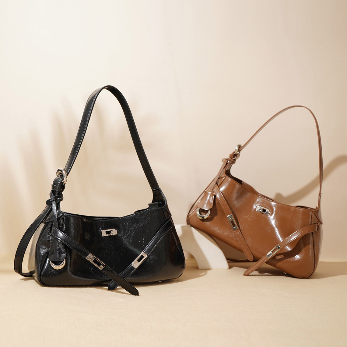 Leather Inspired Kelly Hobo Bag