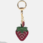 CUCUBIRD Vegetable Tanned Leather Sweet Strawberry Keychain  