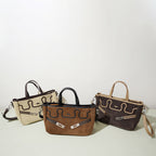 CUCUBIRD Suede Leather Heritage Tote Bag  