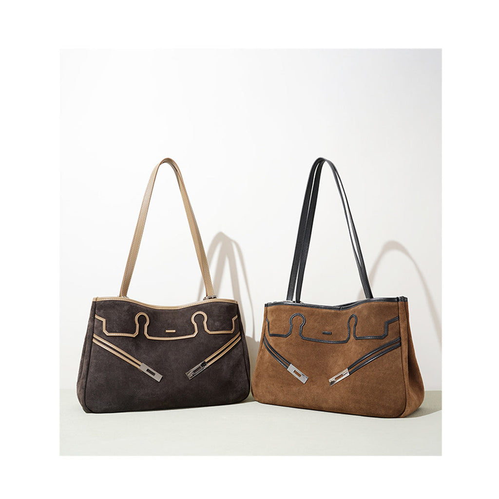 CUCUBIRD Suede Leather Heritage Tote Bag  