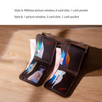 CUCUBIRD POPSEWING® Crazy Horse Leather Men Compact Wallet DIY Kits  