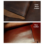 CUCUBIRD POPSEWING® Crazy Horse Leather Men Compact Wallet DIY Kits  