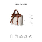 CUCUBIRD Top Grain Leather Women Work Handbag  