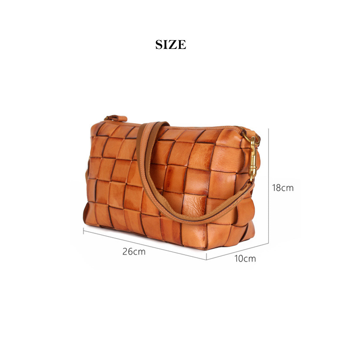 CUCUBIRD Vegetable Tanned Leather Classic Woven Bag  