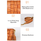 CUCUBIRD Vegetable Tanned Leather Classic Woven Bag  