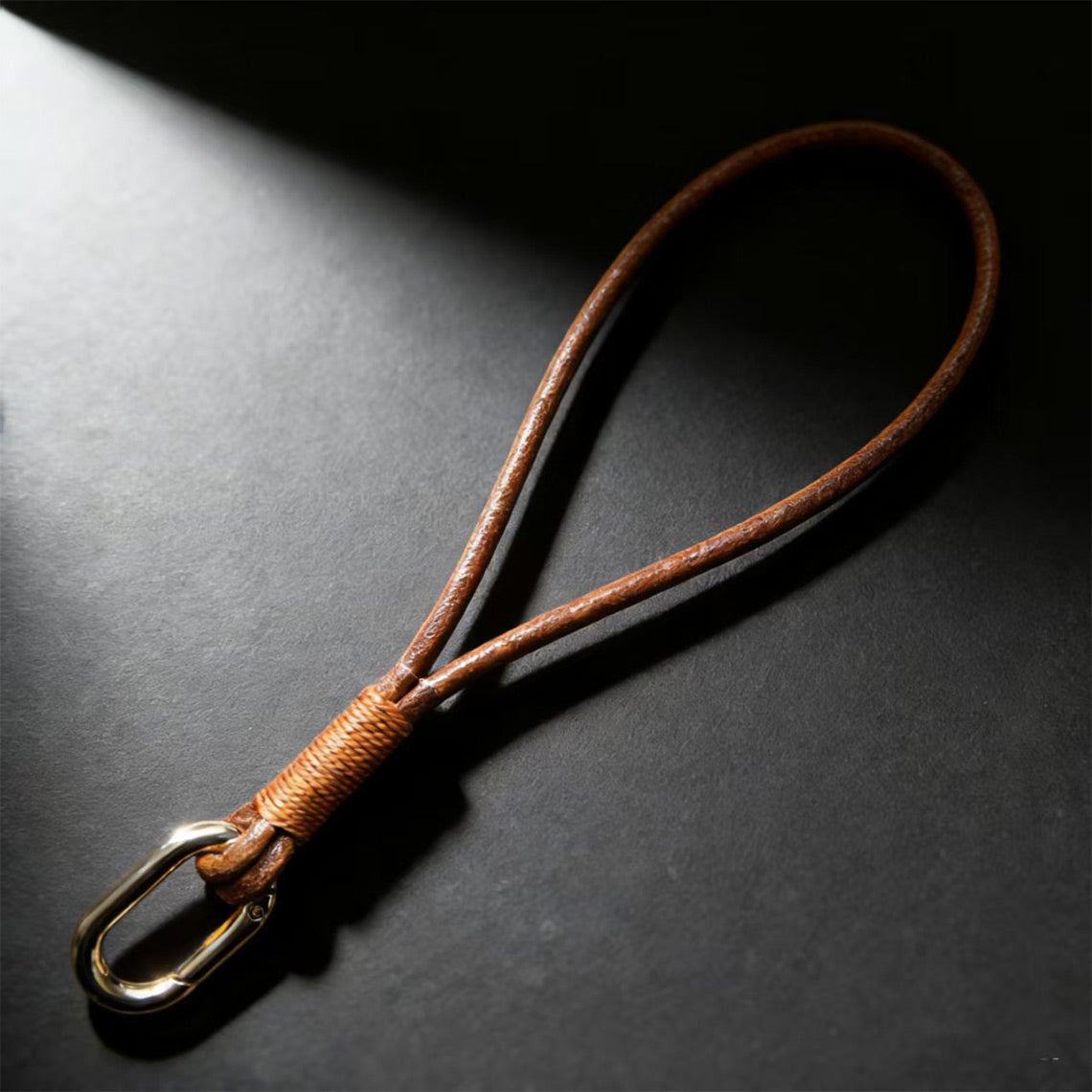 CUCUBIRD Handmade Leather Wrist Band Keychain  