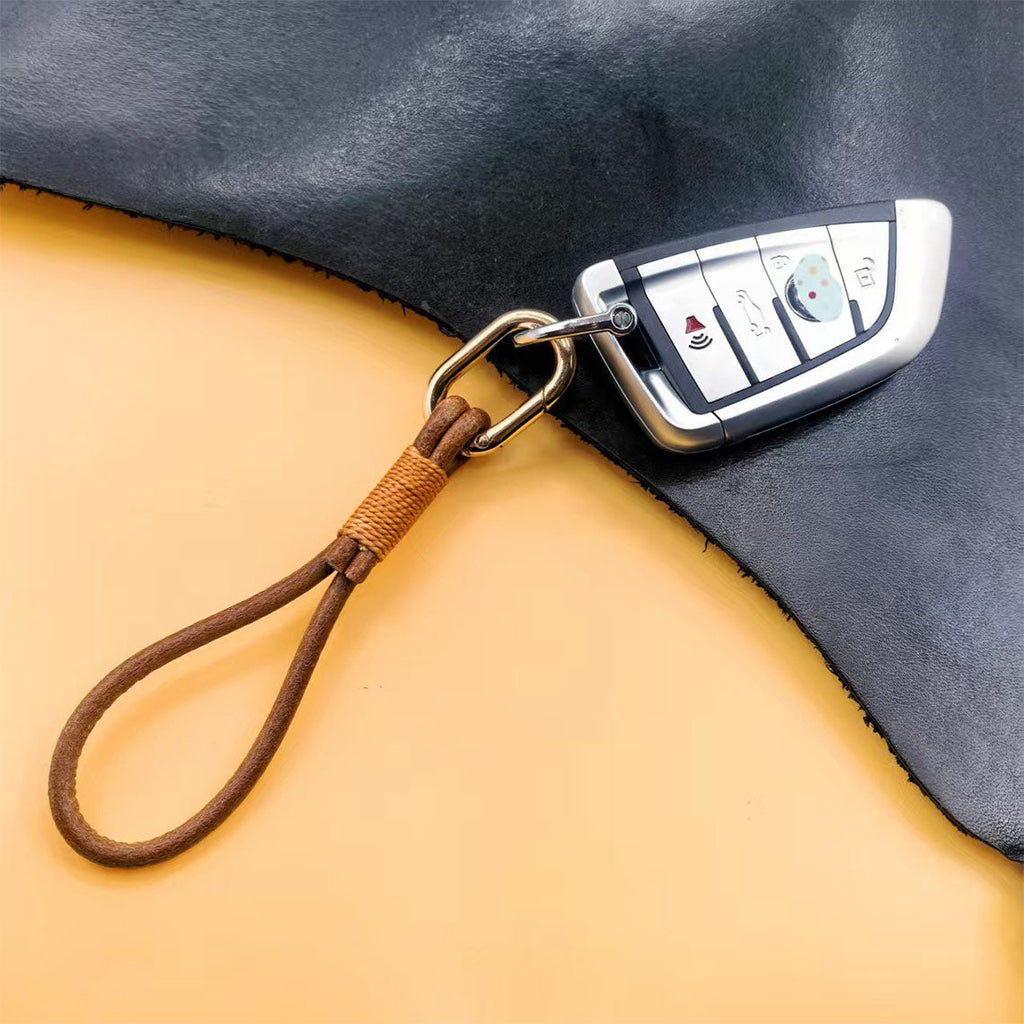 CUCUBIRD Handmade Leather Wrist Band Keychain  