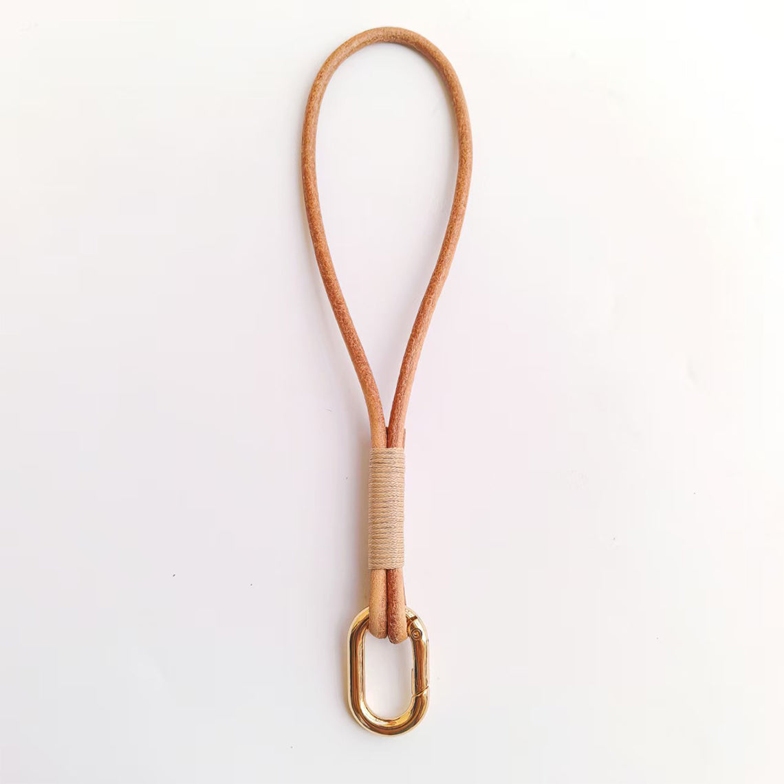 CUCUBIRD Handmade Leather Wrist Band Keychain  